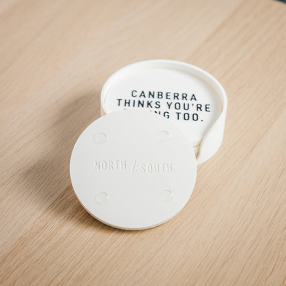 Canberra Thinks You're Boring Too Coaster Set