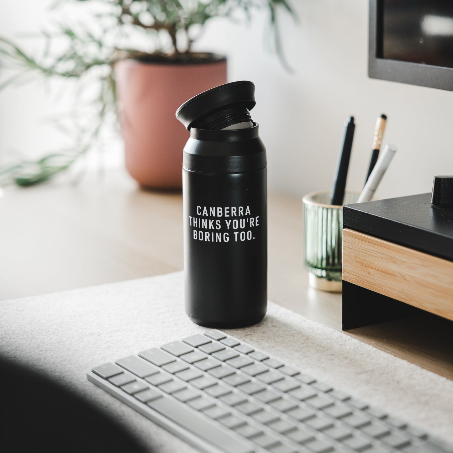 Canberra Thinks You're Boring Too Reusable Coffee Cup