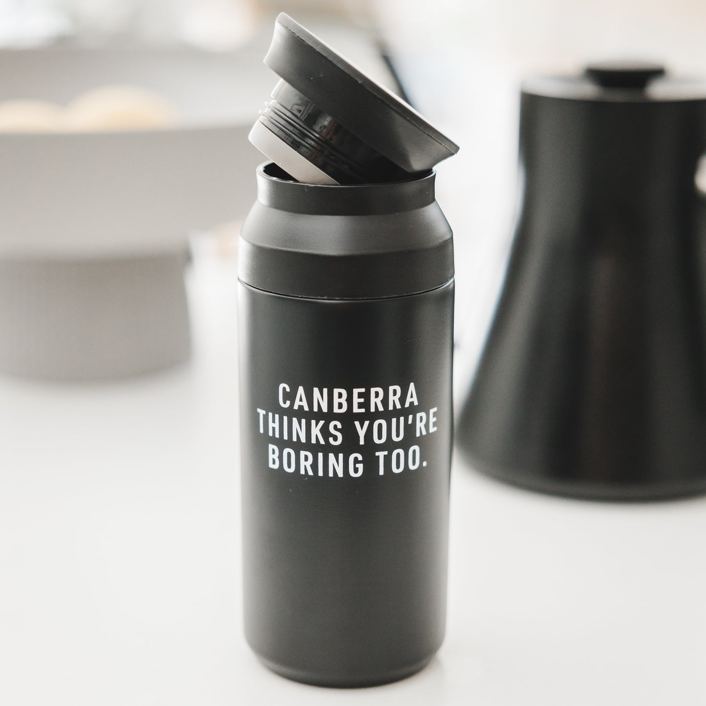 Canberra Thinks You're Boring Too Reusable Coffee Cup