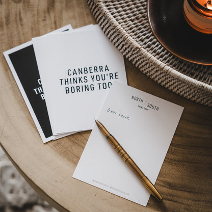 Canberra Thinks You're Boring Too Postcard