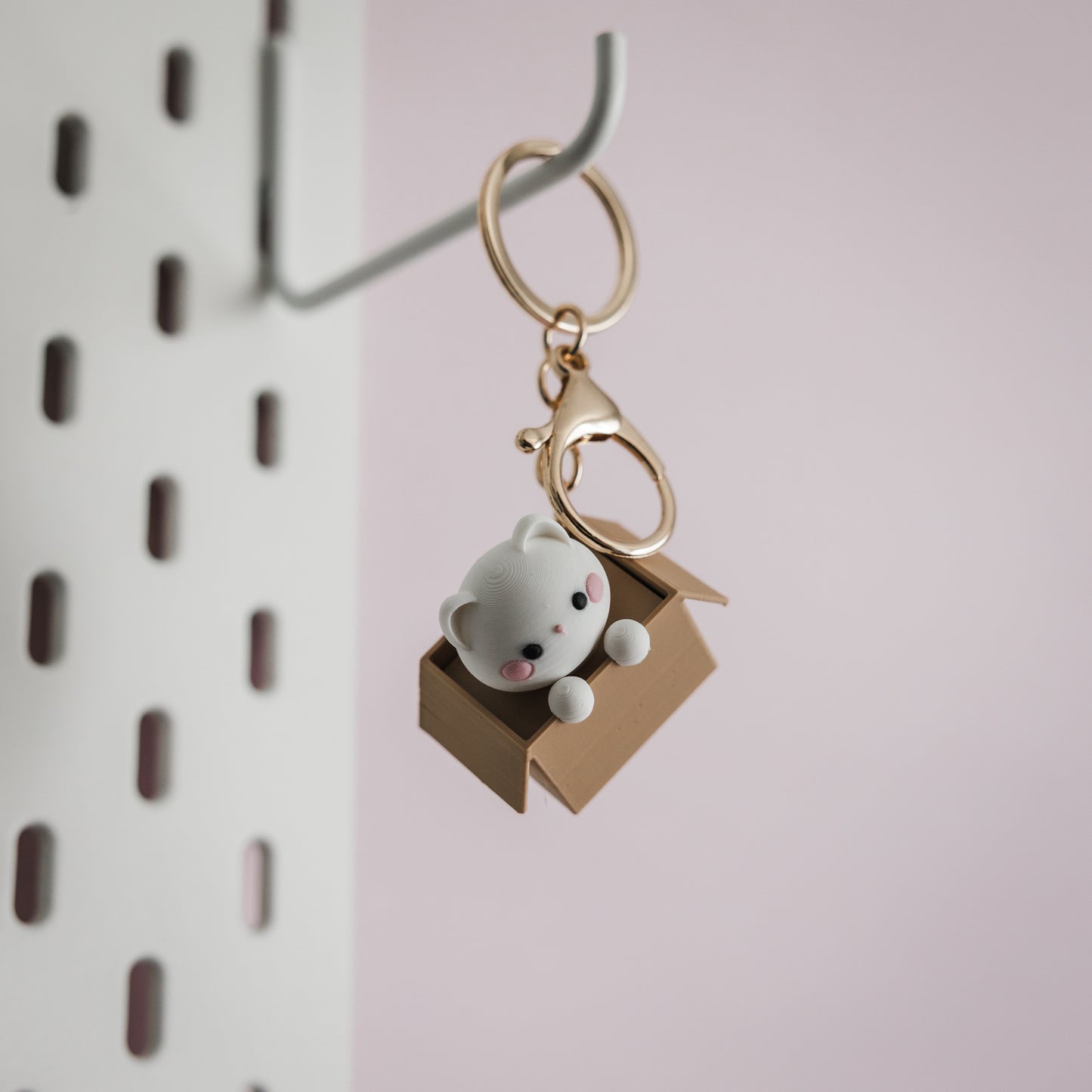 Cat in a Box Keychain