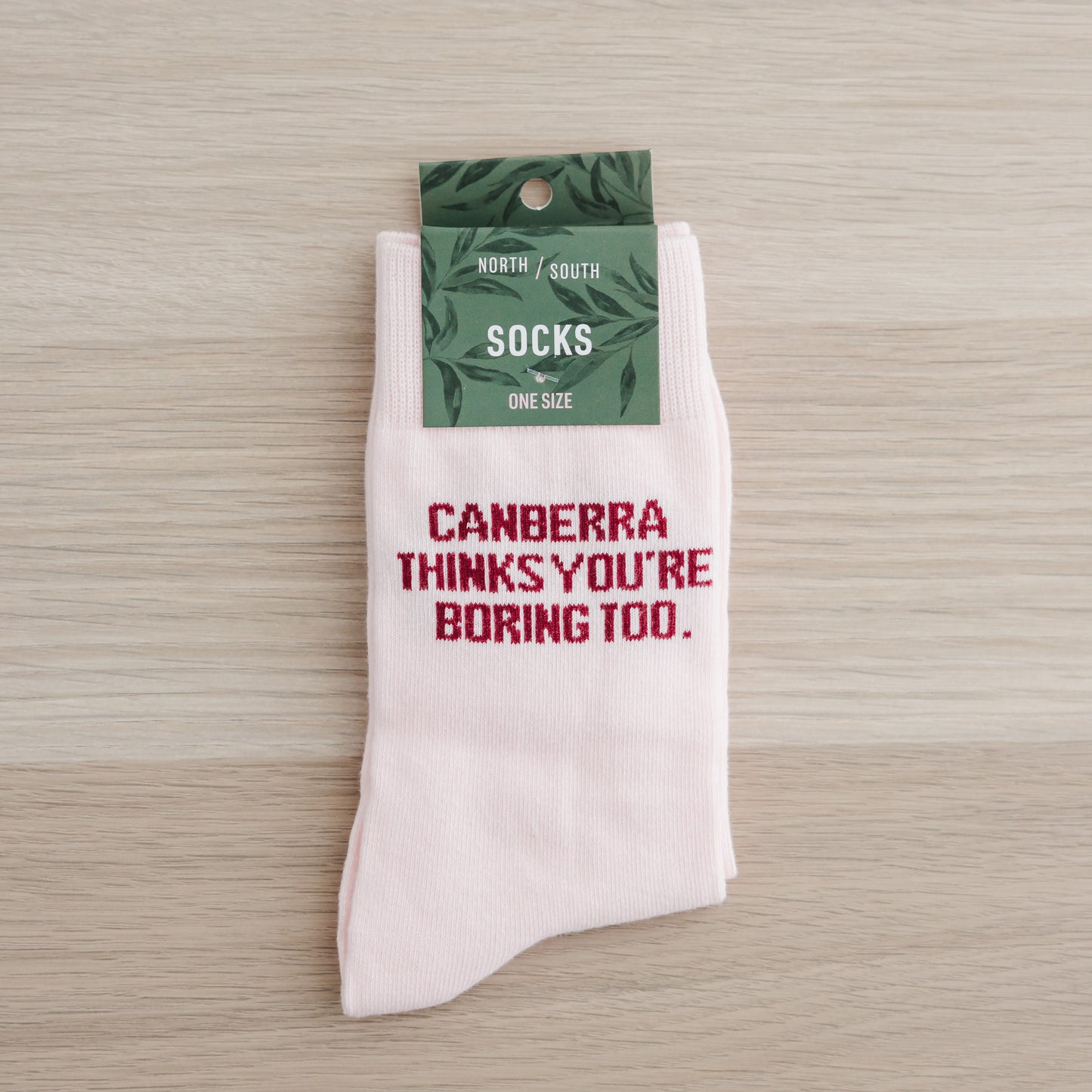 Canberra Thinks You're Boring Too Socks