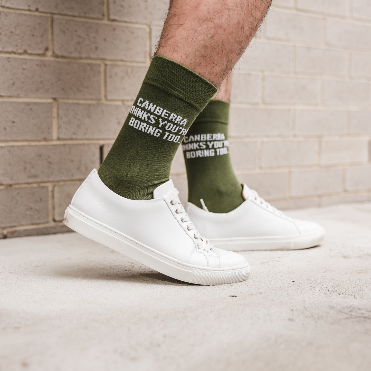 Canberra Thinks You're Boring Too Socks