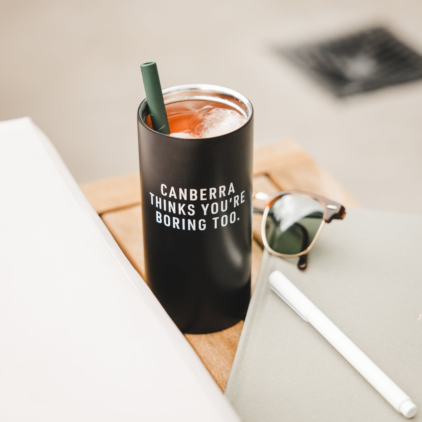 Canberra Thinks You're Boring Too Insulated Drink Bottle/Tumbler