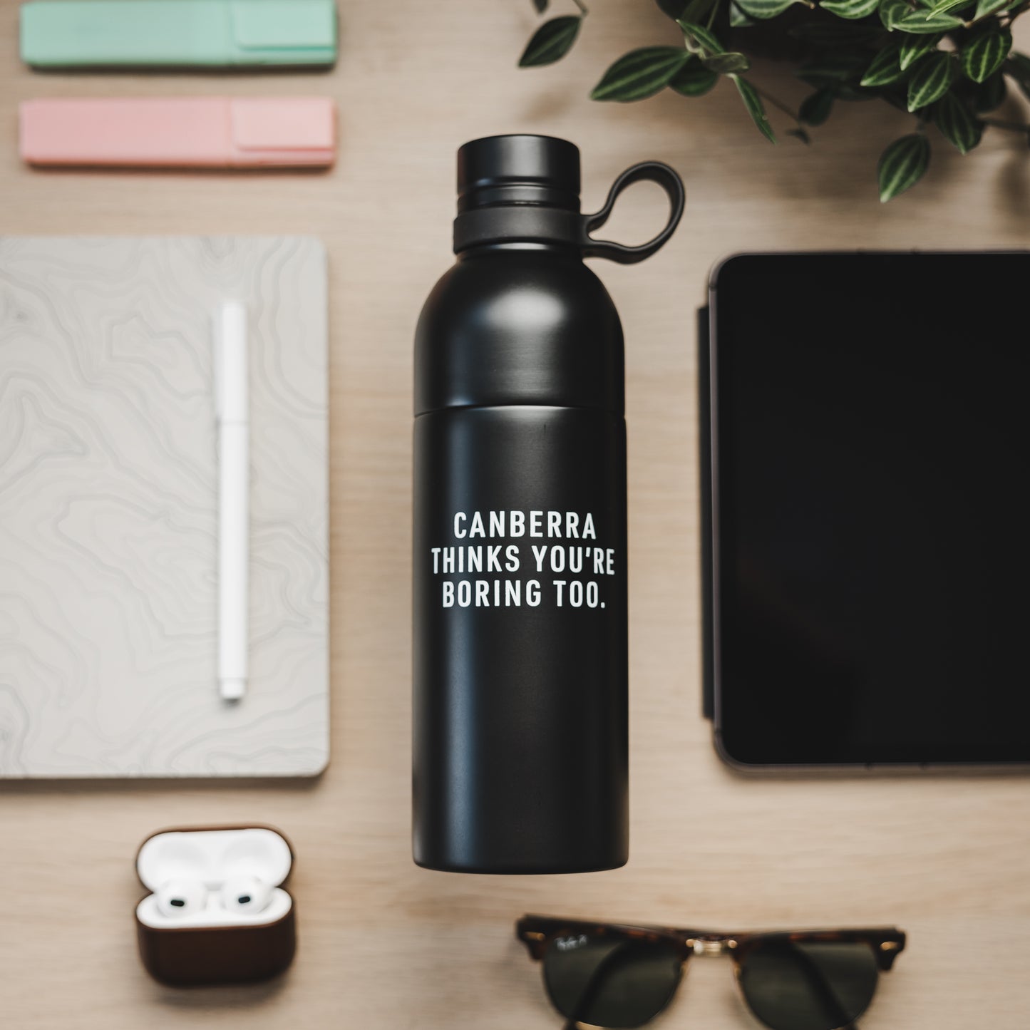 Canberra Thinks You're Boring Too Insulated Drink Bottle/Tumbler