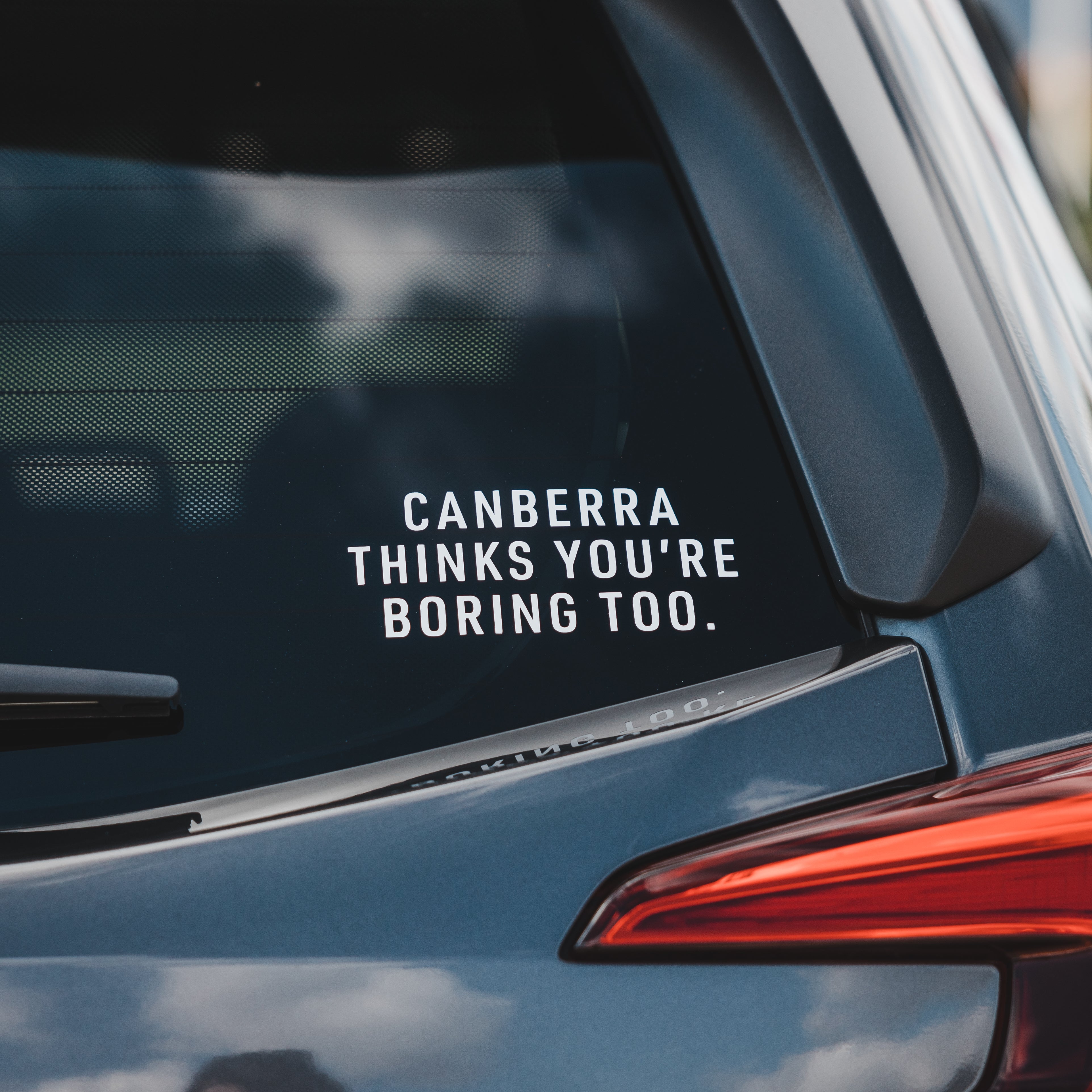 Canberra Thinks You're Boring Too Decal/Car Sticker – North/South